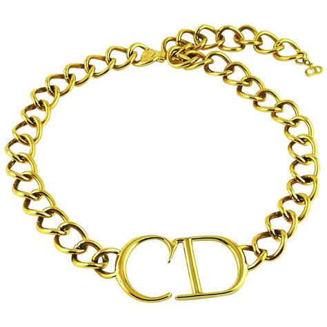 christian dior cd necklace|christian dior costume jewelry necklace.